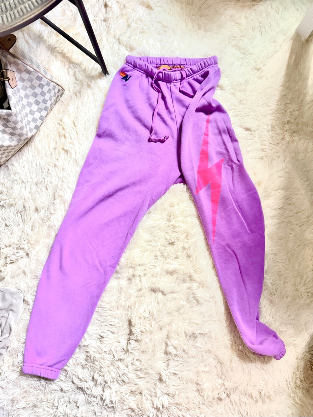 Aviator Nation Purple Crewneck with Pink Lightning Bolt Set - Picture 8 of 11
